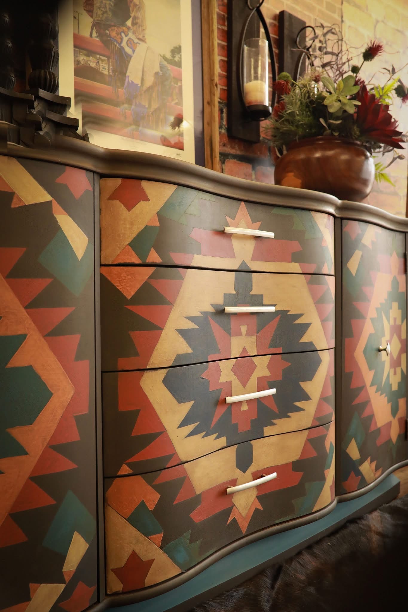 Morning Star Buffet Console Cabinet