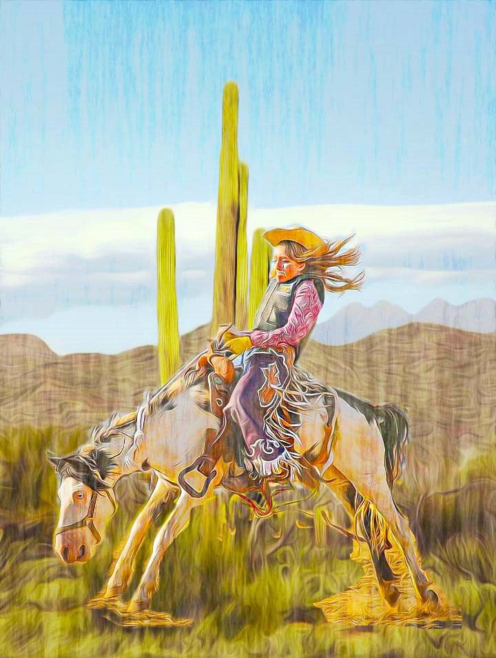 Cowgirls Don't Cry Decoupage Paper