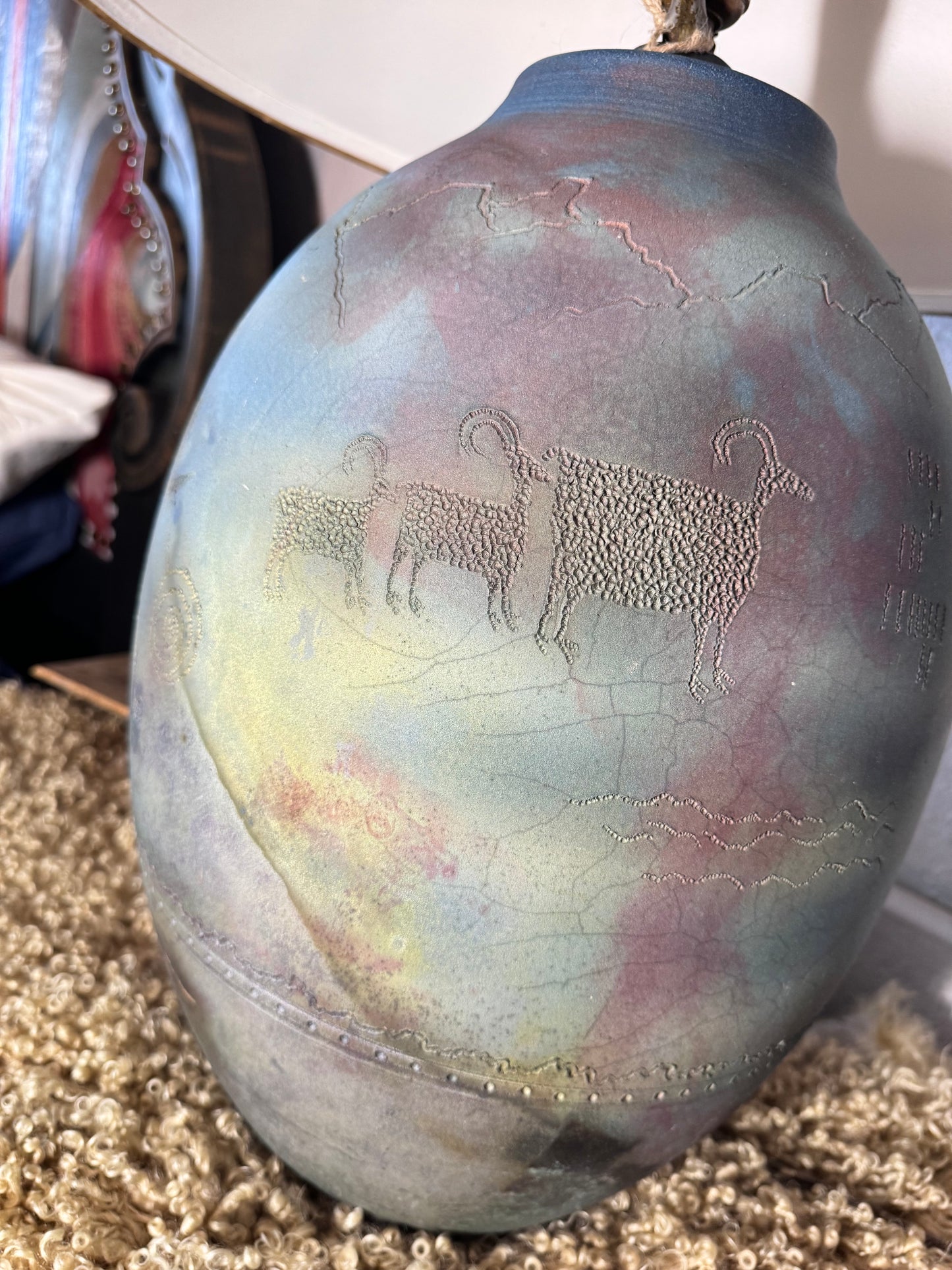 Large Pictograph Artisan Lamp