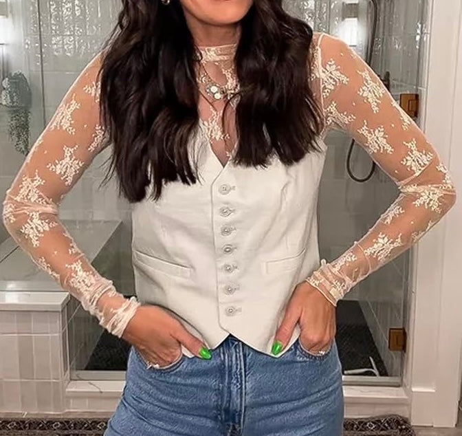 PPEE-ORDER Lace Long Sleeve Top LARGE ( set of 3 )