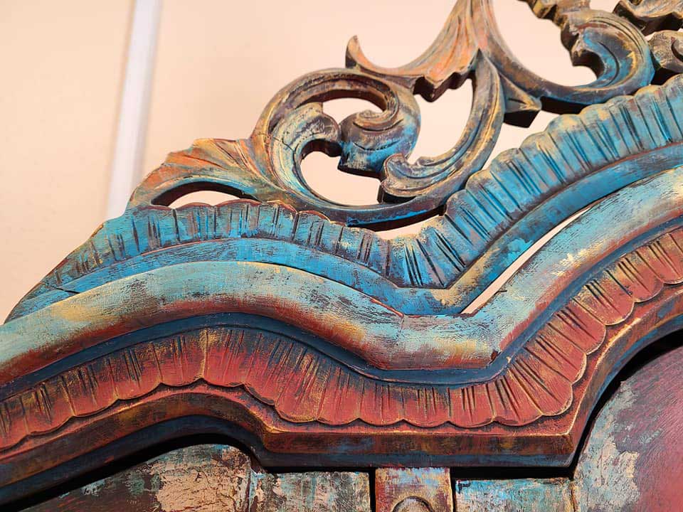 War Bonnet China Cabinet - SOLD WORK IN PROGRESS