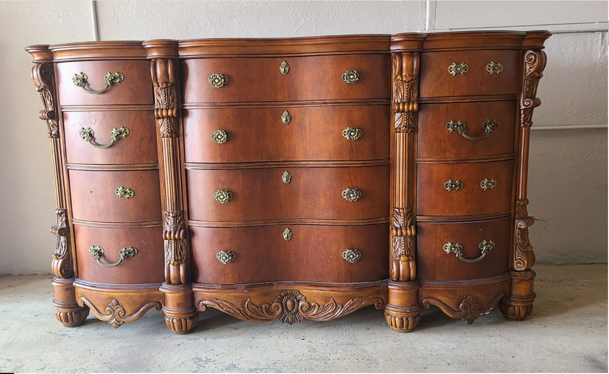 Helena Large Ornate Twelve Drawer Dresser - SOLD