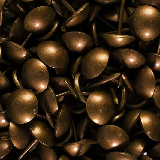 Upholstery Tacks Pins, 7/16" Copper Finish Decorative Nails for Furniture, Sofa, Chair, Headboard