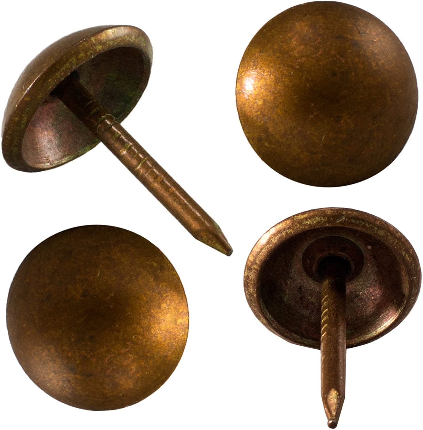 Upholstery Tacks Pins, 7/16" Copper Finish Decorative Nails for Furniture, Sofa, Chair, Headboard