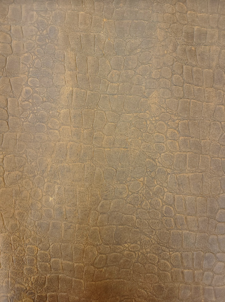 Embossed Leather Crocodile Clay