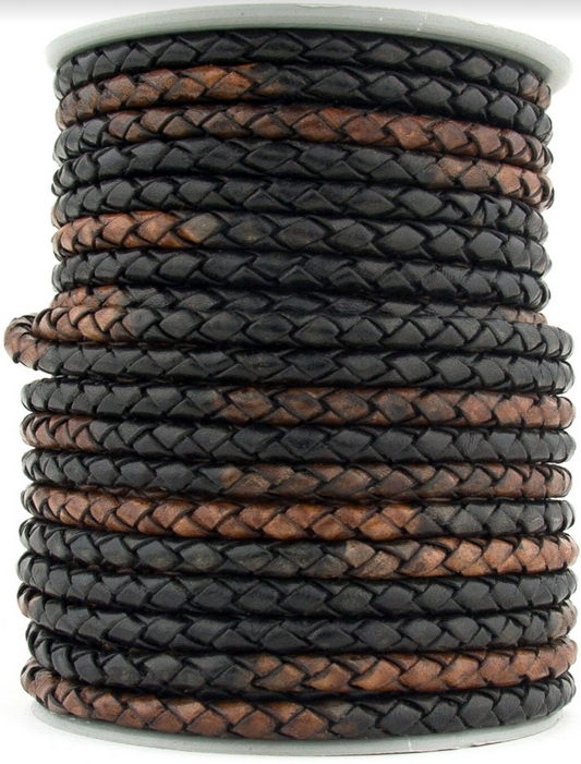 Leather Cord Trim Braided Gypsy Sold By The Foot