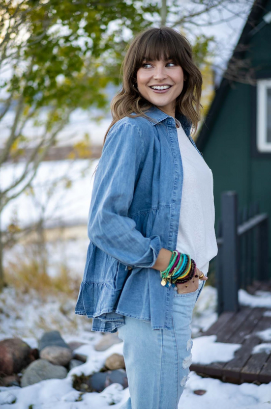 Denim-Ruffled-Top-Pockets