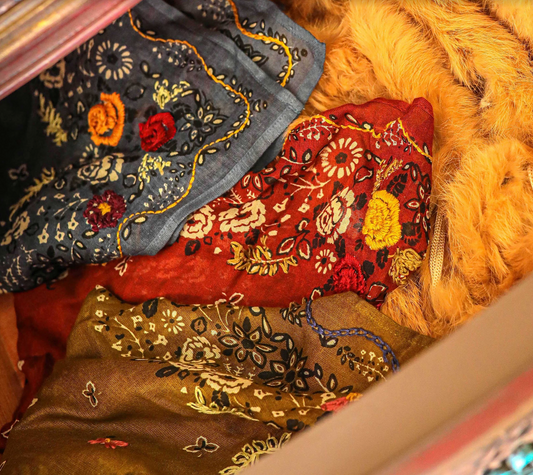 Embroidery Bandana Scarf Wild Rag Santa Fe Fire