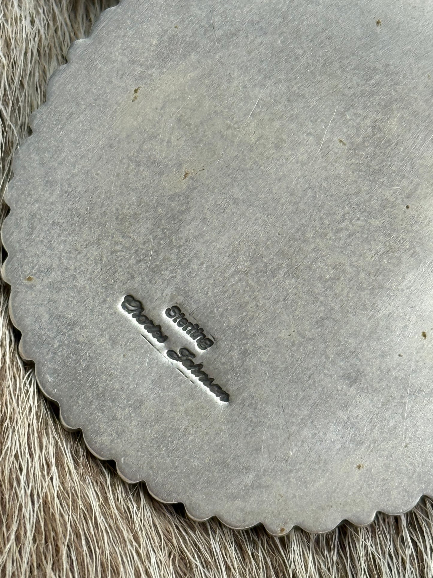 Rare Green Royston Turquoise & Pink Conch Pendant