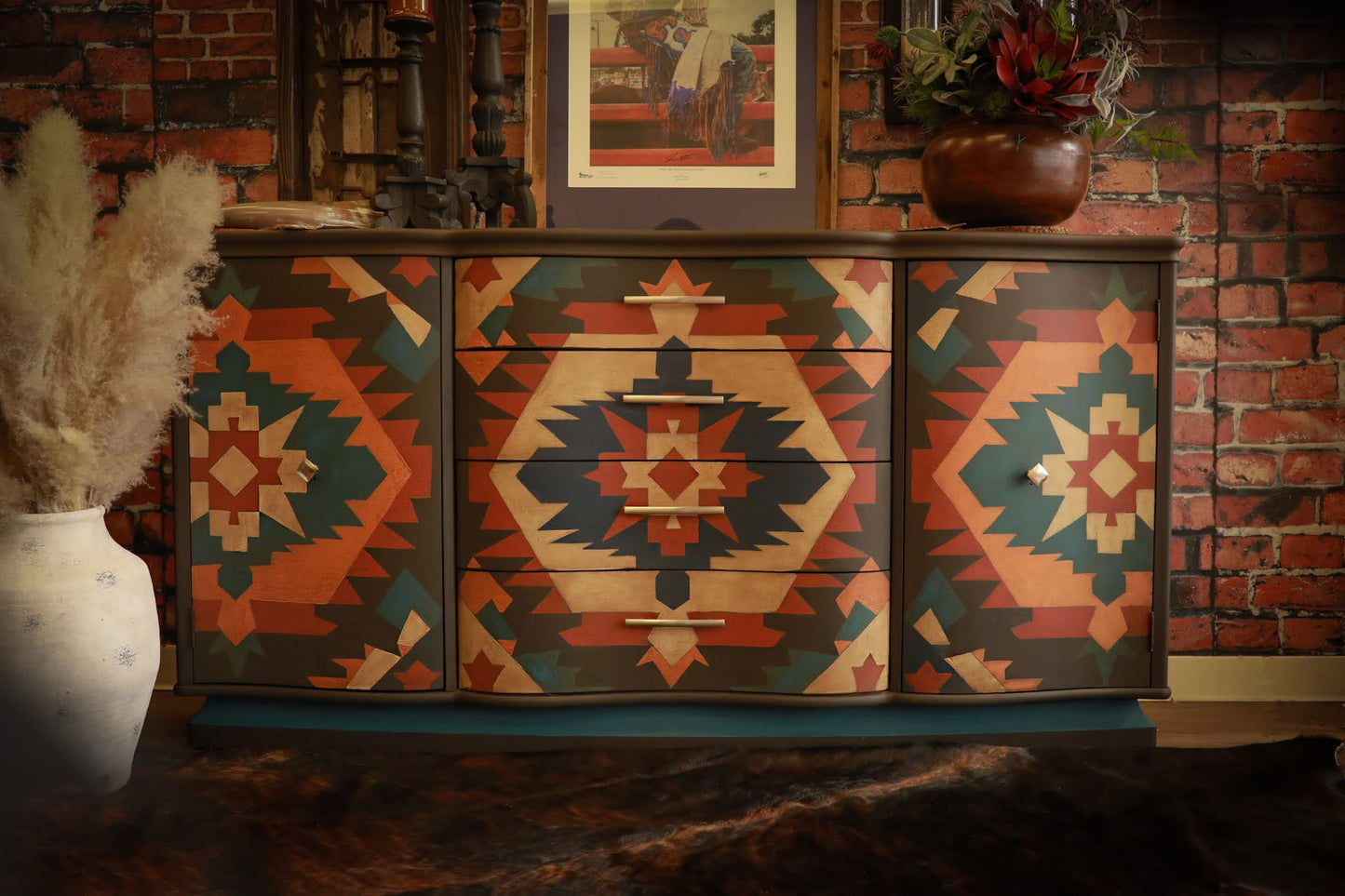 Morning Star Buffet Console Cabinet