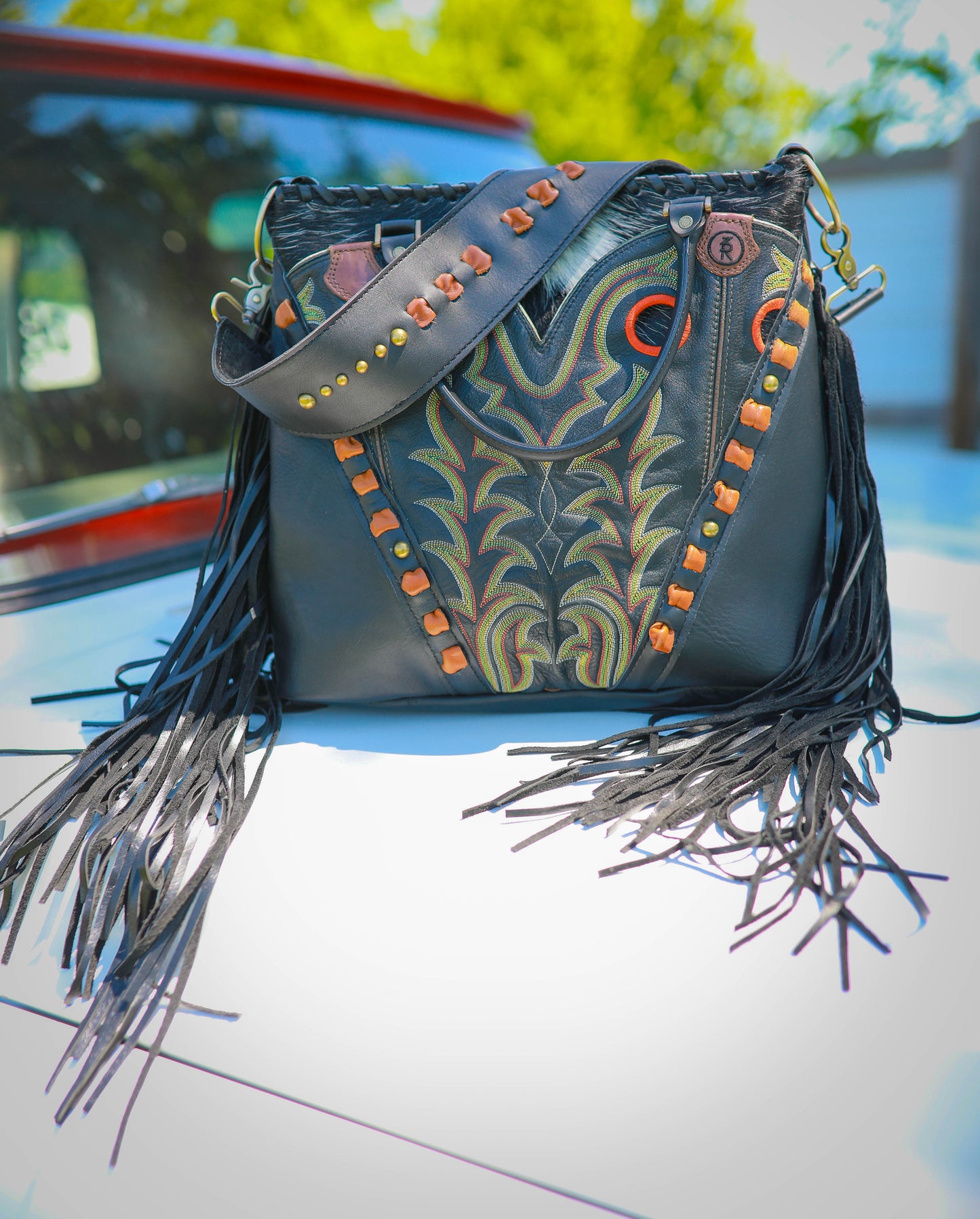 Black Leather Boot Design Handbag