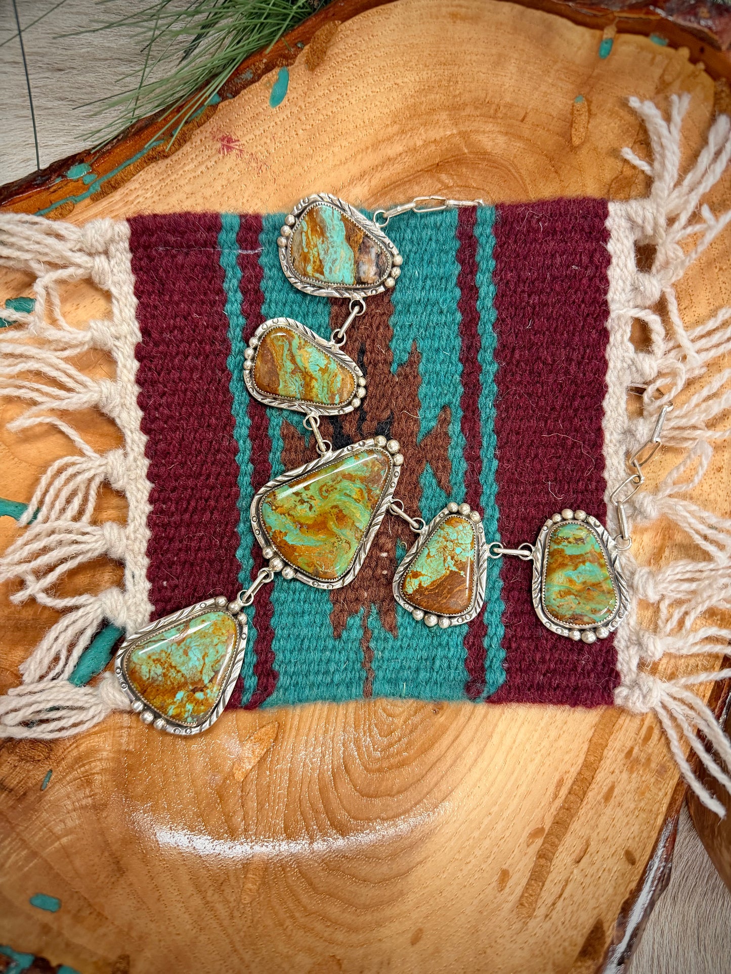 Lariat Kingman Turquoise Necklace