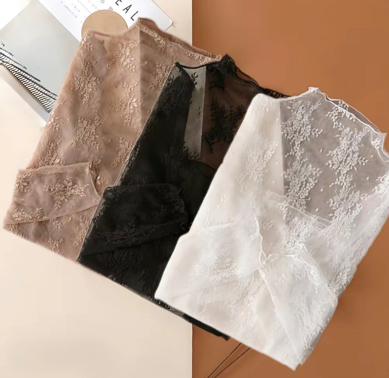 PPEE-ORDER Lace Long Sleeve Top LARGE ( set of 3 )