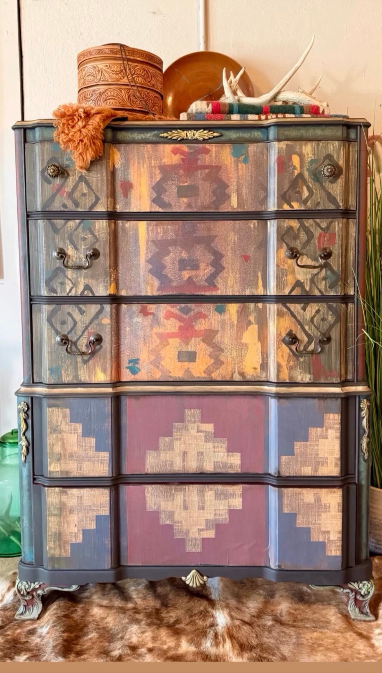 Kachina Dance Tallboy Dresser