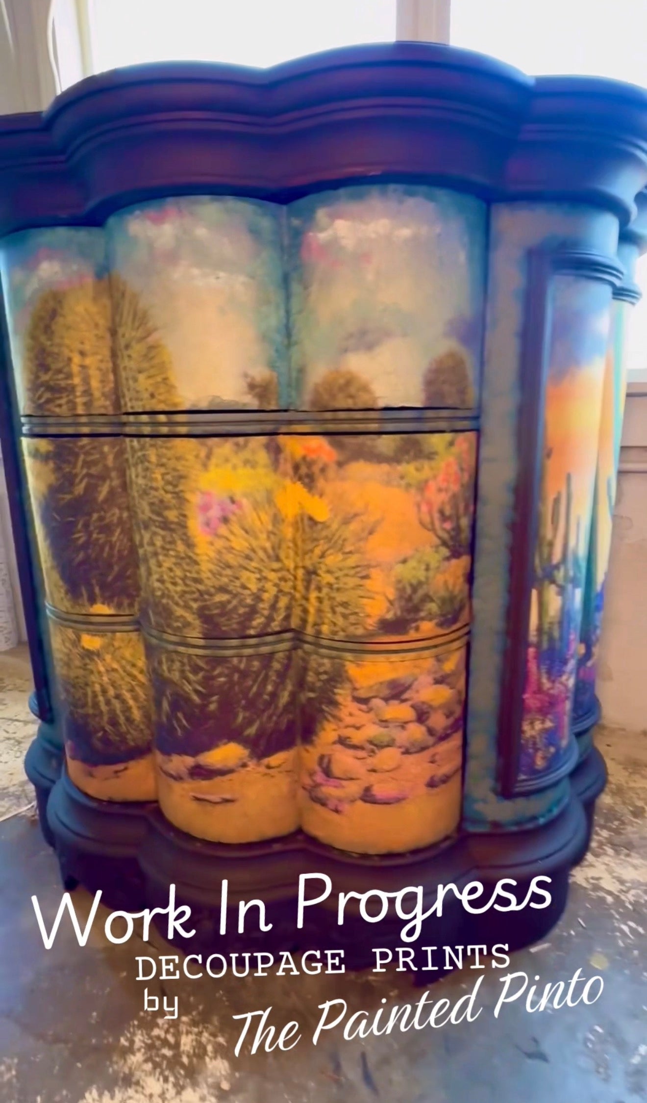 Desert Oasis Dresser Console Entry Caninet