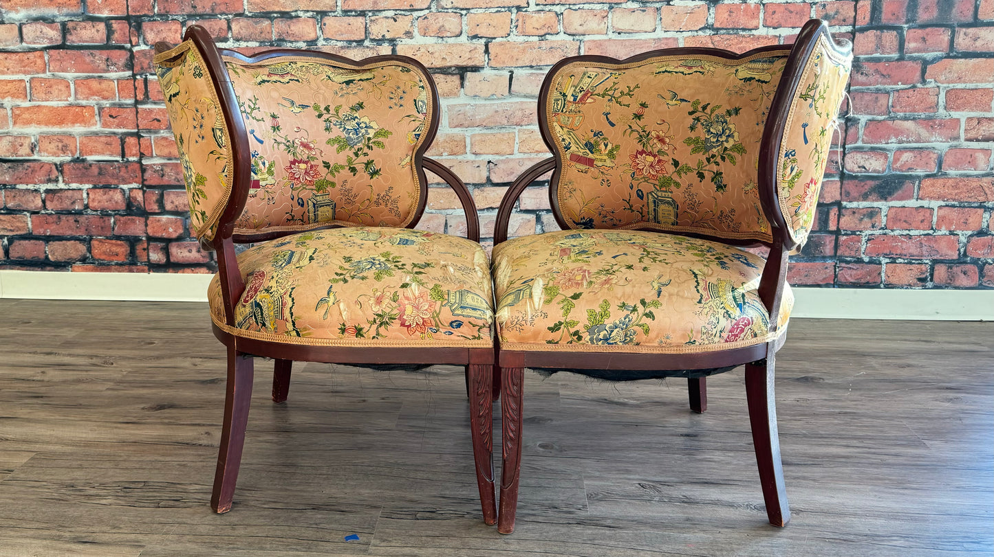 Rare Art Deco Accent Chairs