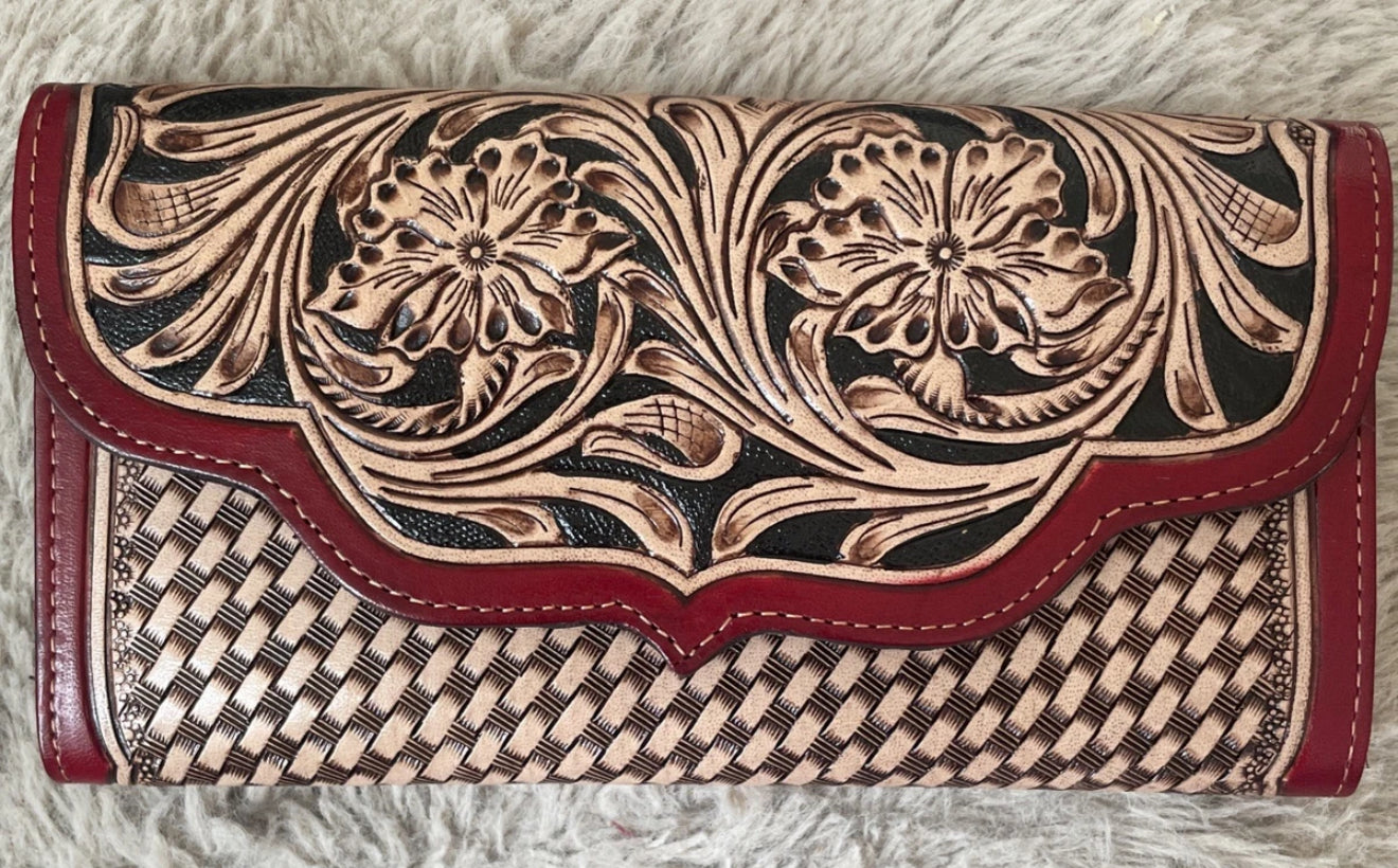 Hand Tooled Leather Wallet