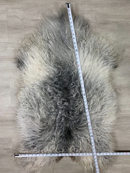 Grey & Cream Mongolian Sheepskin