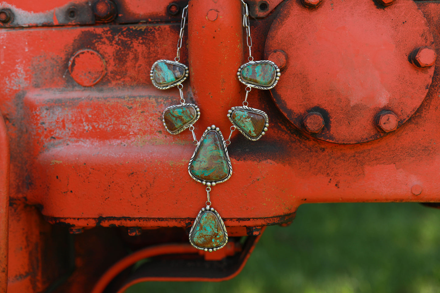 Kingman Turquoise Large Lariat Necklace