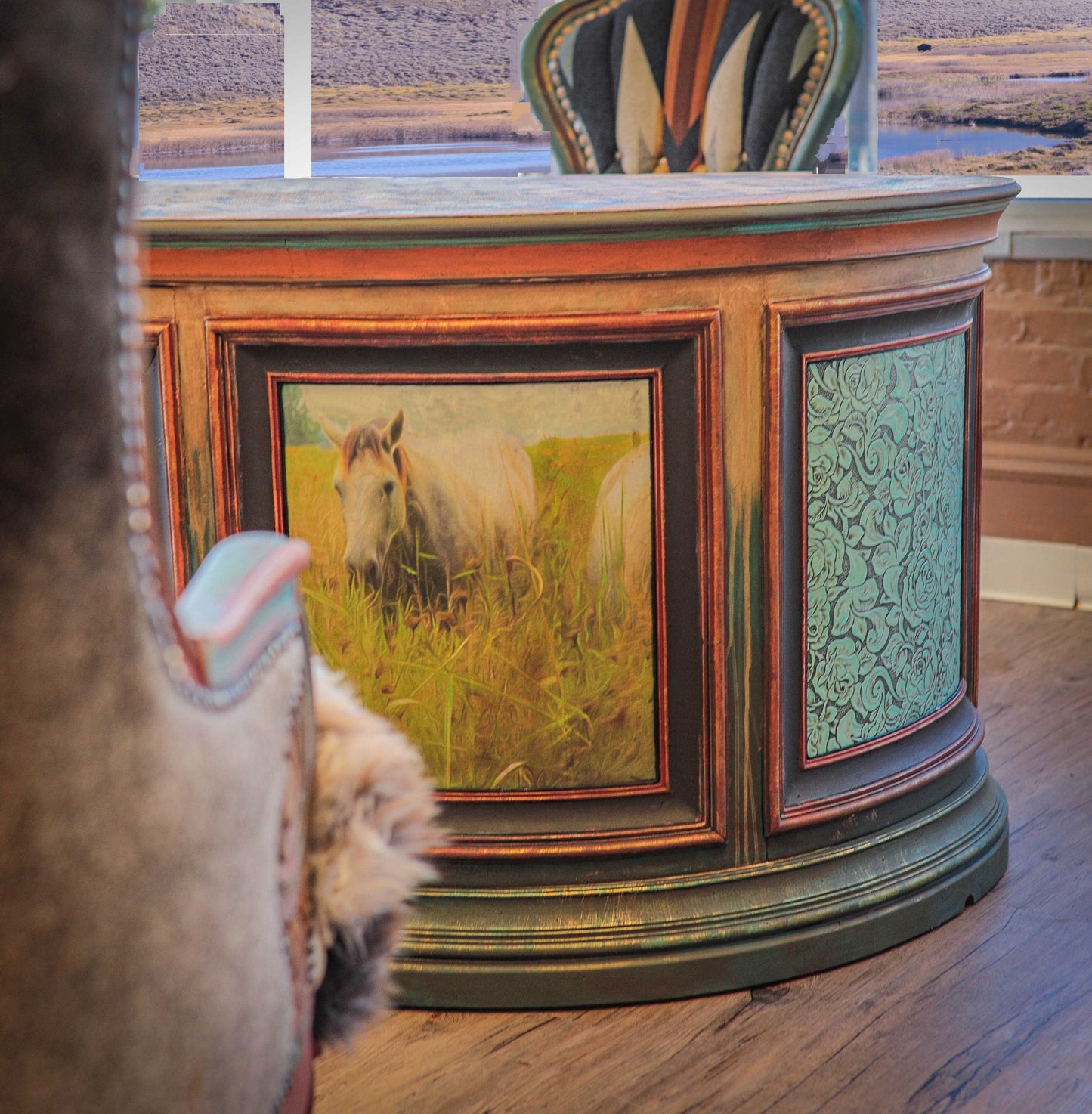Wild Country Executive Desk & Million Dollar Cowgirl Chair