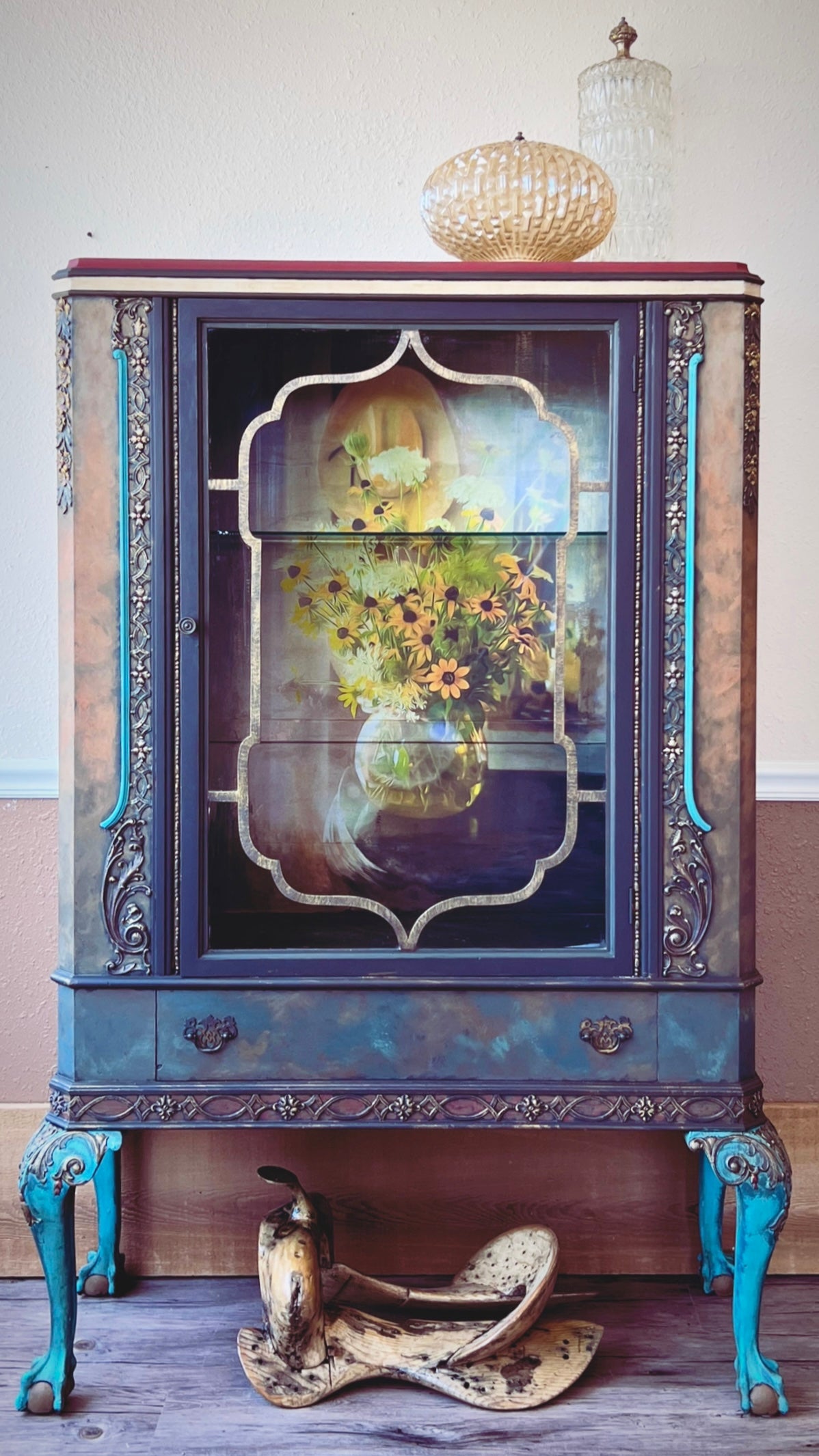 Country Bouquet Cabinet