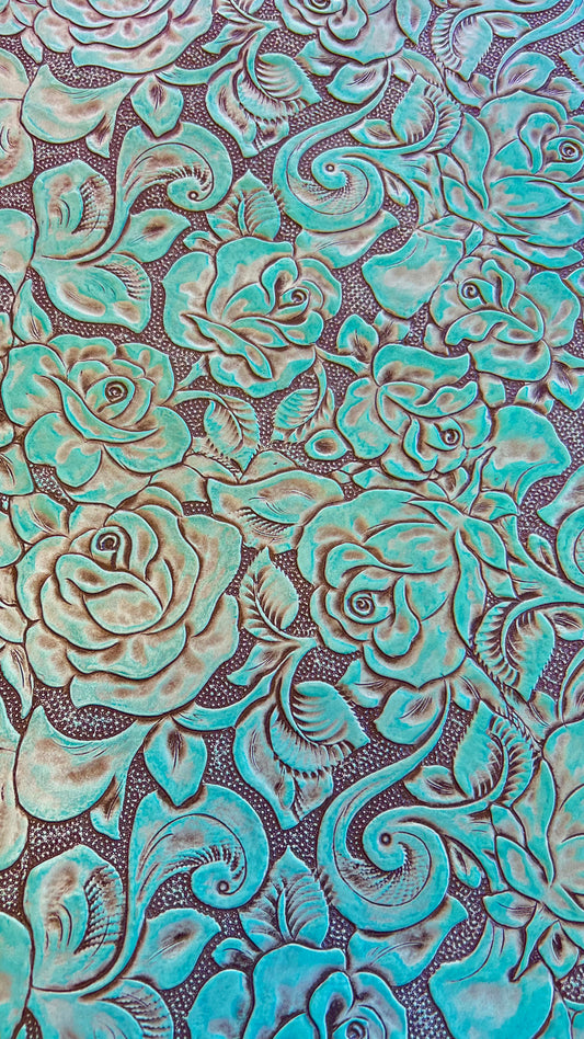 Cowgirl Roses Embossed Leather