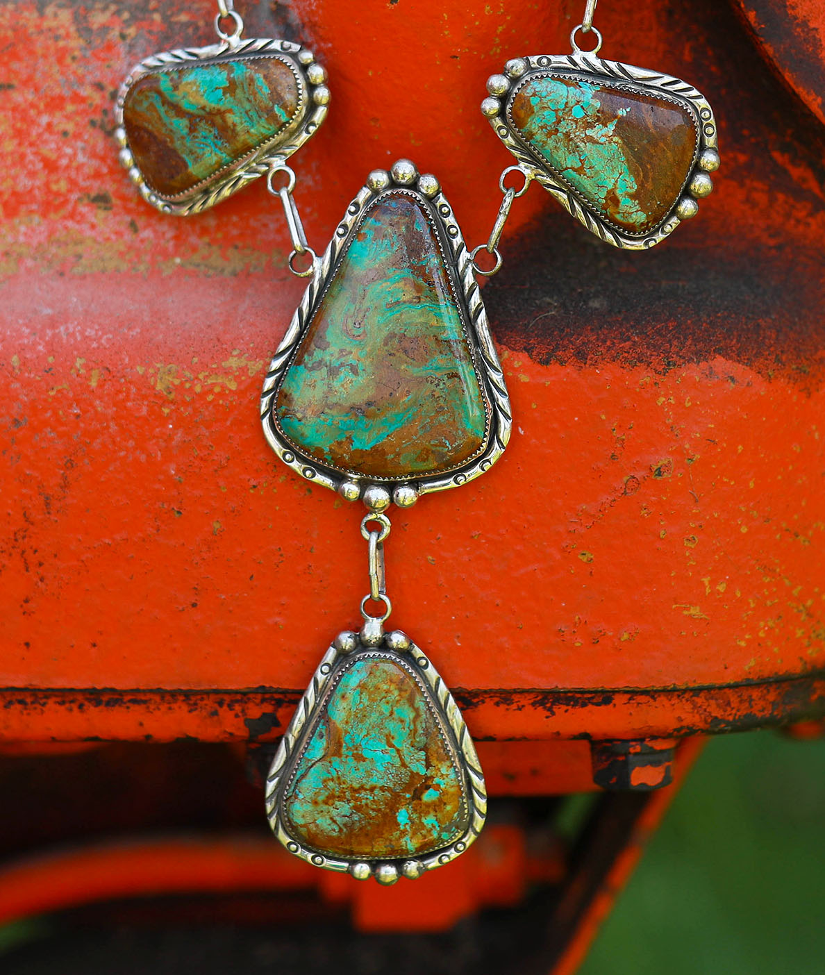 Kingman Turquoise Large Lariat Necklace