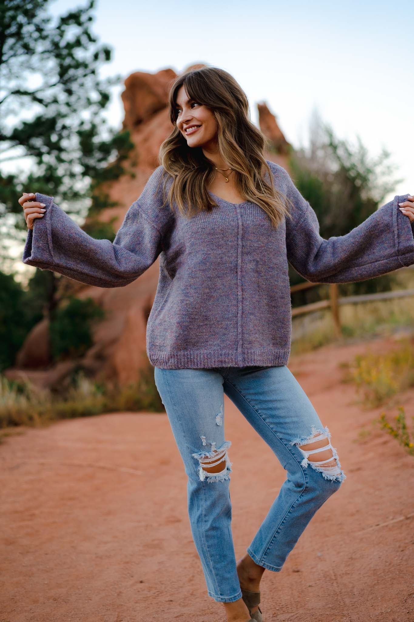 Campfire Lavender Multicolor Sweater
