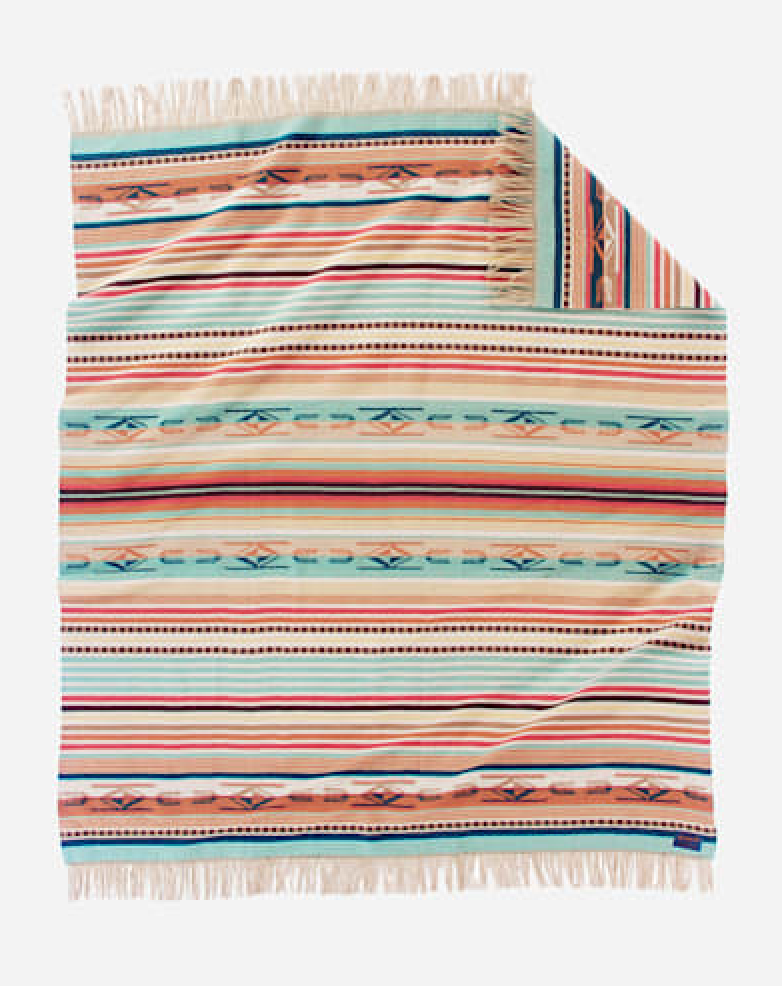 Pendleton Chimayo Fringed Jacquard Wool Throw Blanket