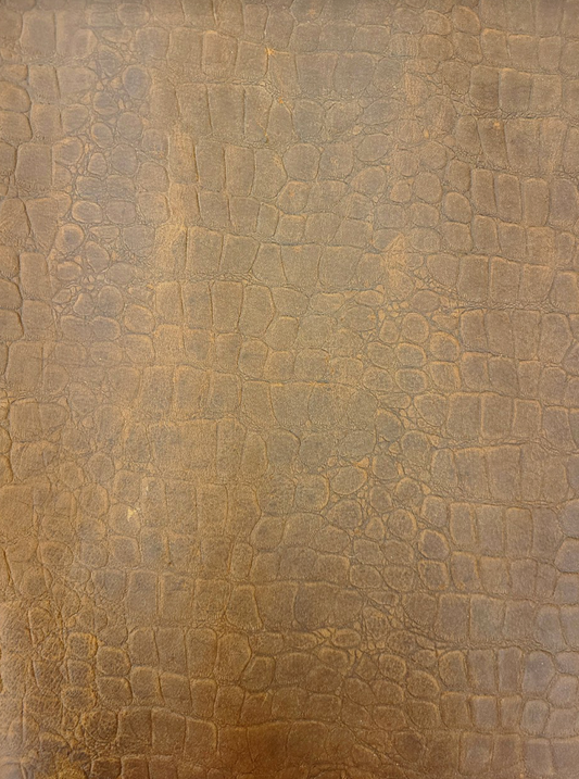 Embossed Leather Crocodile Clay
