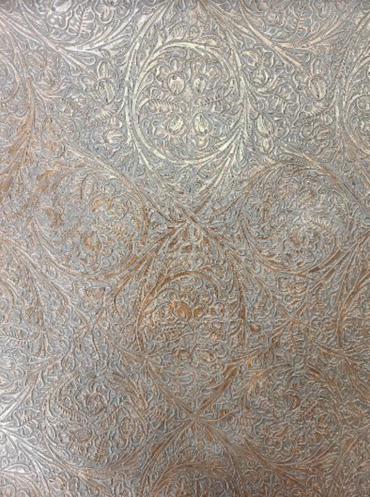 Embossed Leather Paisley Swirl
