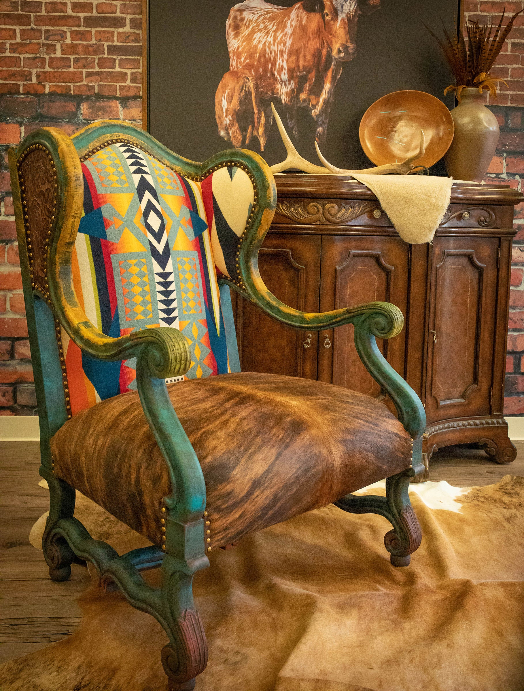 Western wingback deals chair